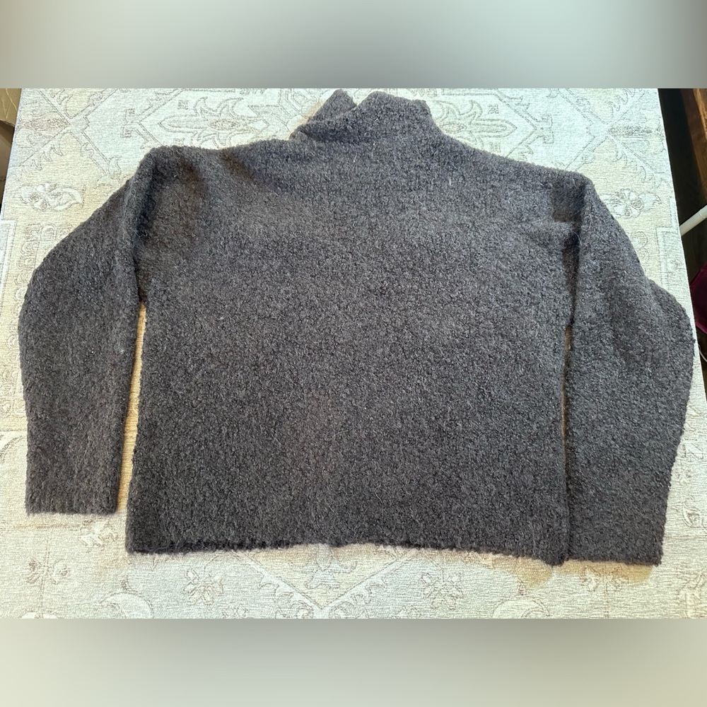 Madewell Bouclé-Knit Sweater Jacket Dark Carob - Picture 4 of 5